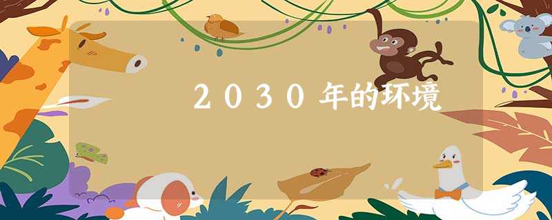 2030年的环境