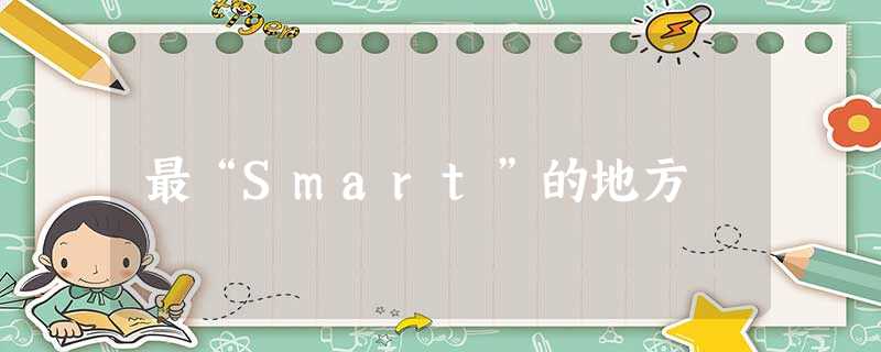 最“Smart”的地方