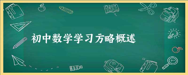 初中数学学习方略概述