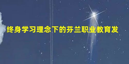 终身学习理念下的芬兰职业教育发展路径及启示