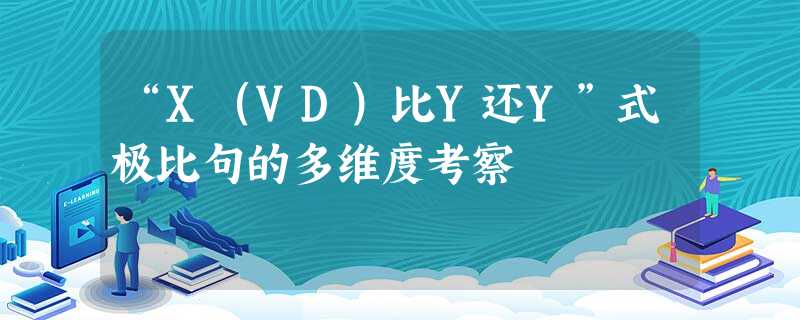 “X（VD）比Y还Y”式极比句的多维度考察