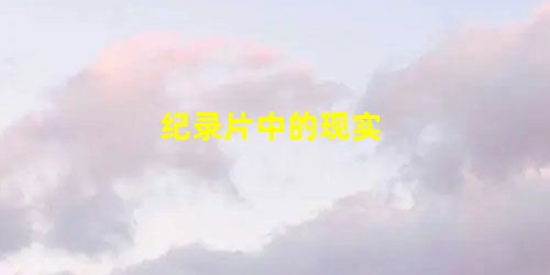 纪录片中的现实