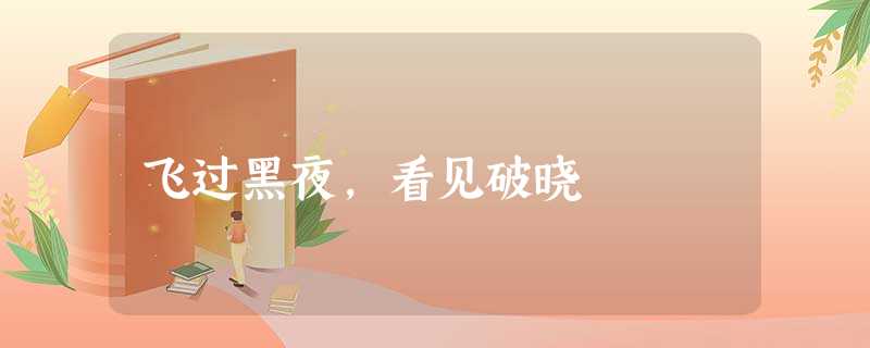 飞过黑夜，看见破晓