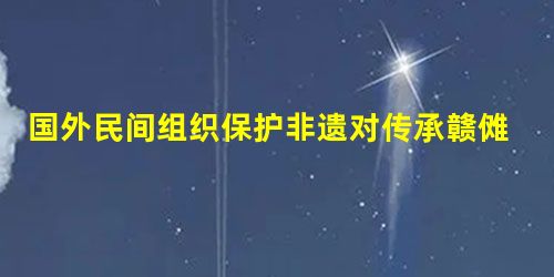 国外民间组织保护非遗对传承赣傩文化的启示