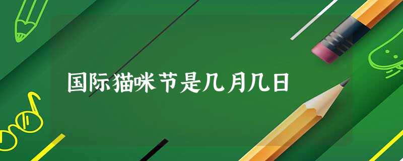 国际猫咪节是几月几日