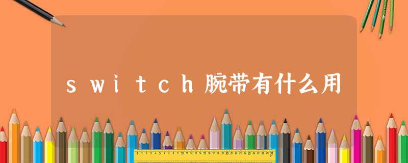 switch腕带有什么用