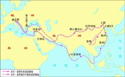 马可波罗东行路线是什么